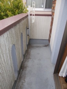 バルコニーの防水工事　目黒区I様邸